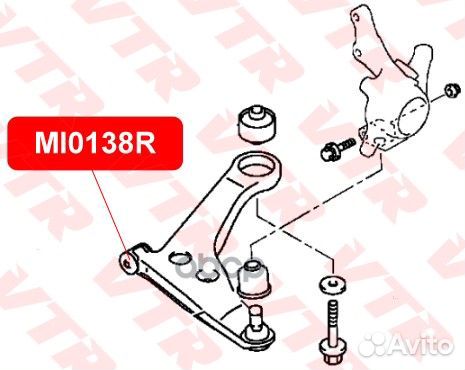Сайлентблок рычага передней подвески, передний