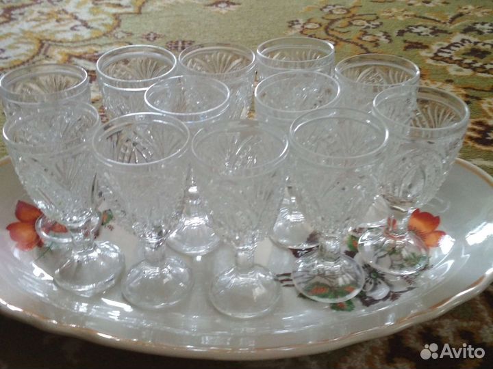 Хрустальные рюмки на ножке СССР