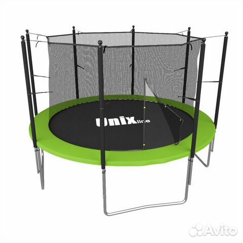 Батут с сеткой unix line Simple 8 ft Green inside