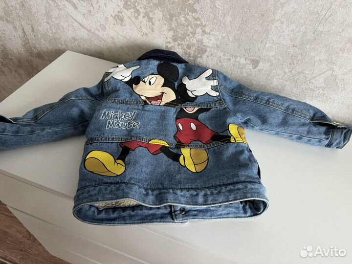 Джинсовая куртка с мехом детская