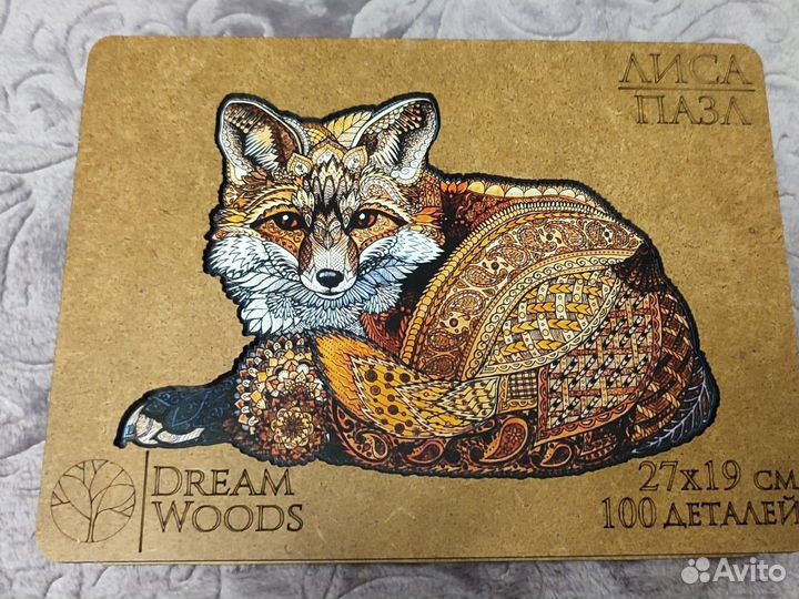Деревянный пазл Лиса (100 деталей)
