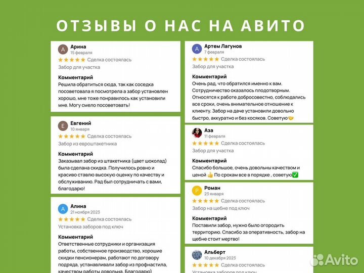 Забор профлист