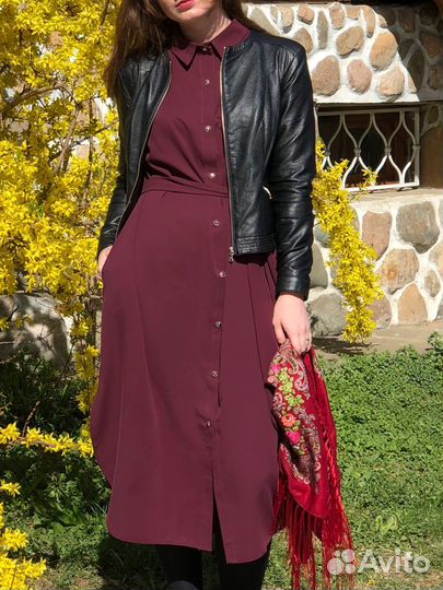 Платье рубашка длинное