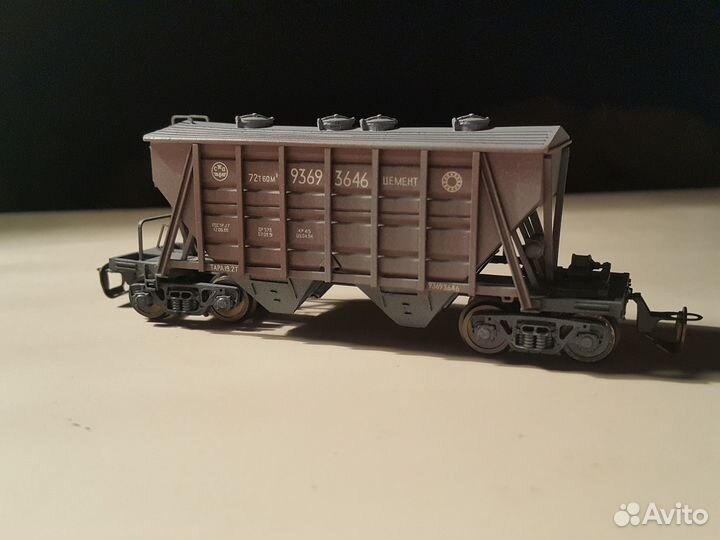 Железная дорога tt 12 мм сжд хоппер-цементовоз