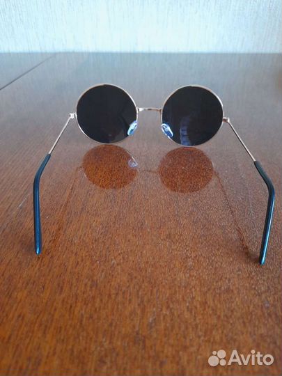 Очки солнцезащитные круглые желтые зеркальные