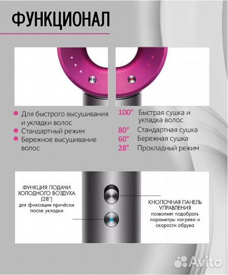 Профессиональный фен для волос с ионизацией