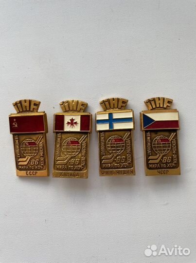 Значки чемпионат мира по хоккею. Авиация