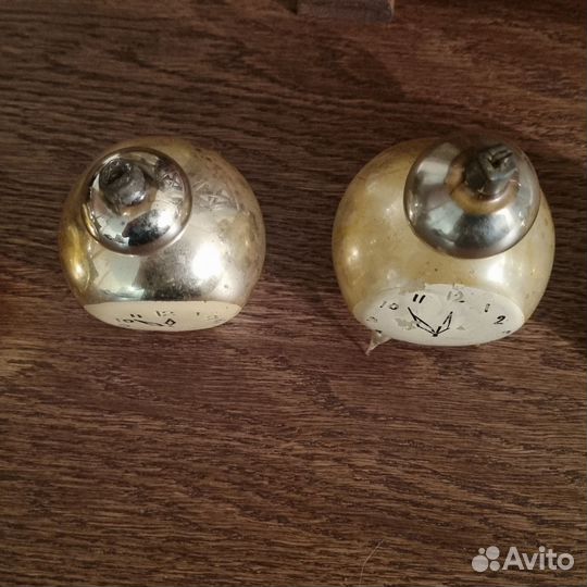 Елочные игрушки СССР будильник винтаж