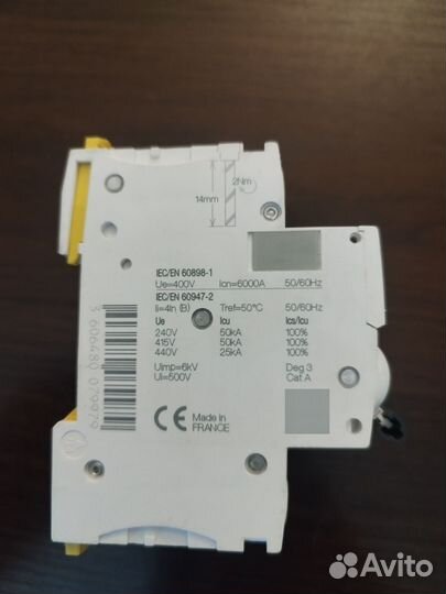 Автоматический выключатель schneider IC60N B3A 3P