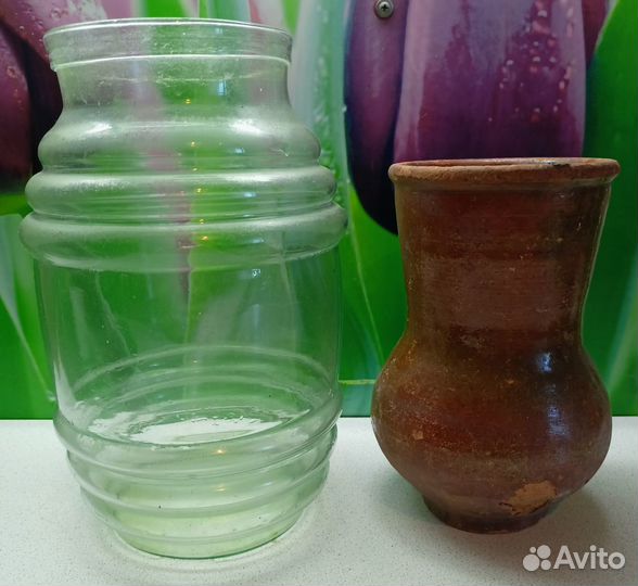 Крынки глина и стекло
