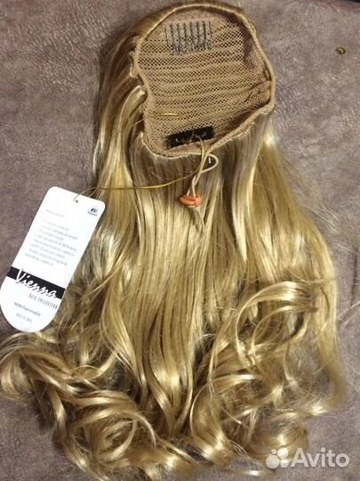 Хвост шиньон волосы 50 см локоны