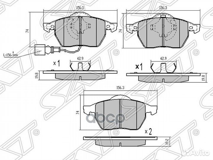 Колодки тормозные перед audi A3 96-03/ TT 98-06
