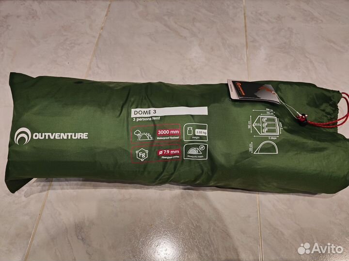 Палатка outventure dome 3