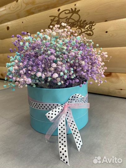 Цветная гипсофила в коробочке
