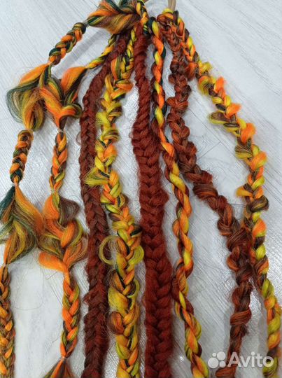 Косы с канекалоном на резинке