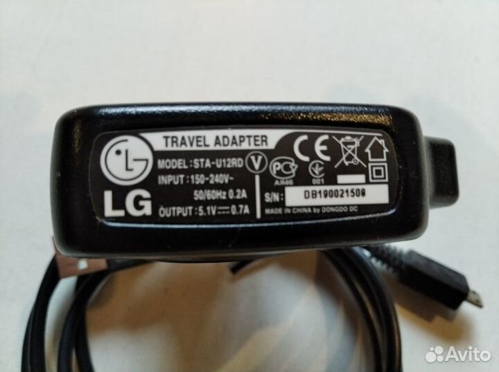 Зарядка для телефона LG+USB micro-USB