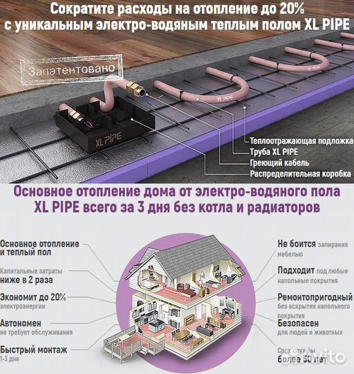 Электро- водяной теплый пол XL-pipe Daewoo Enertec