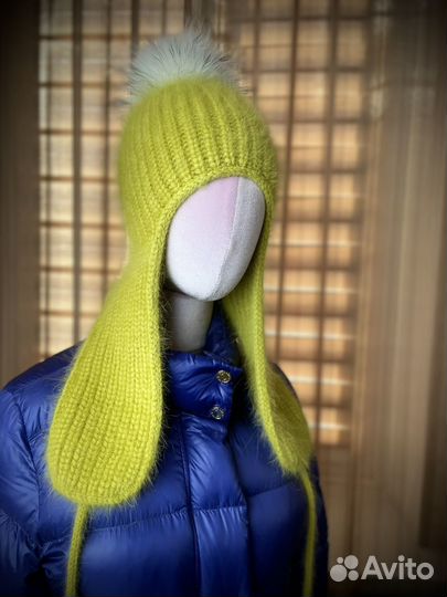 Шапка ушанка из ангоры