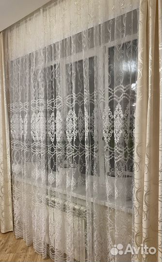 Тюль новая в рулоне белоснежная Турция