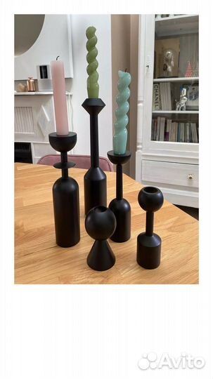 Подсвечники дерево по 1 и набором новые