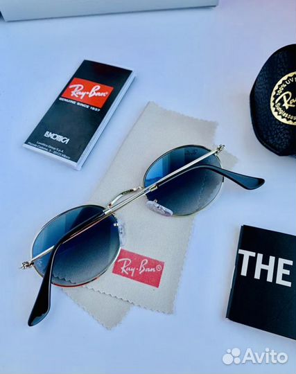 Очки ray ban oval голубой