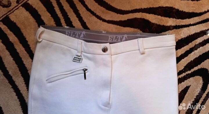 Бриджи для верховой езды белые ELT