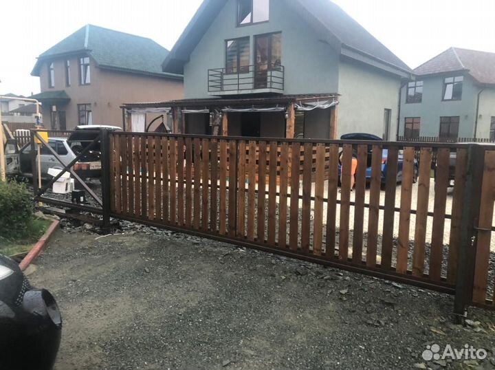 Изготовление монтаж ворот откатных, забор под ключ