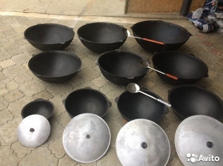 Казаны чугунные с крышкой