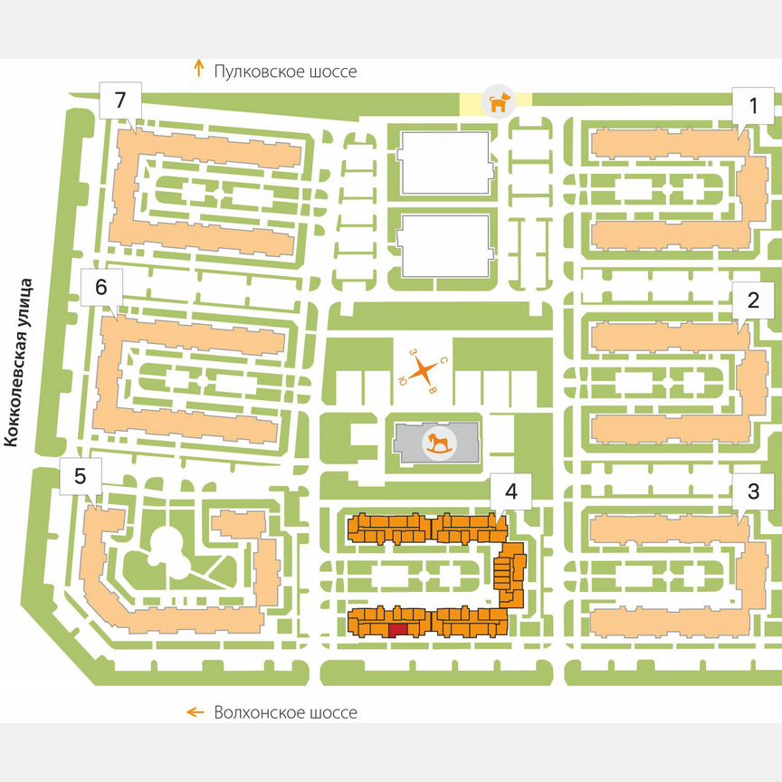 2-к. квартира, 61,2 м², 2/5 эт.
