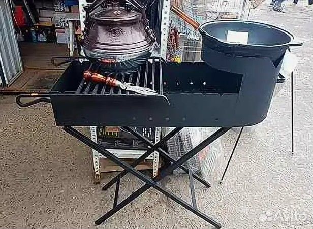 Мангал 2 в 1 мангал + печь под казан