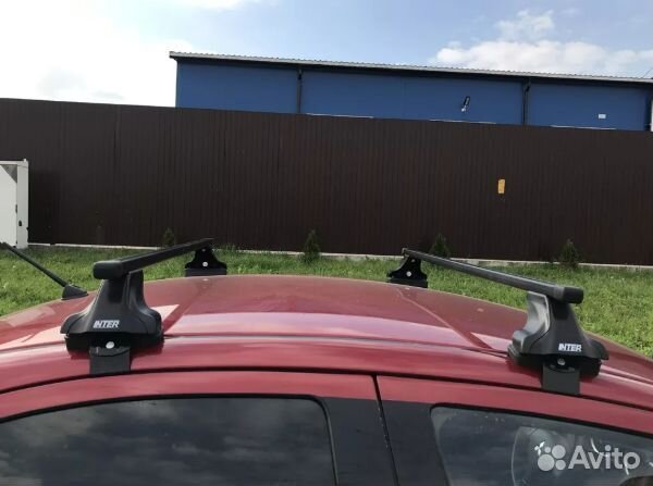 Багажник inter на гладкую крышу прямоугольные дуги