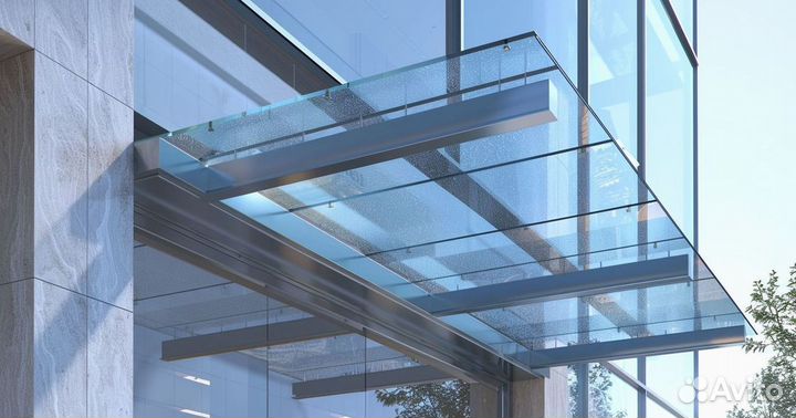 Стеклянный навес