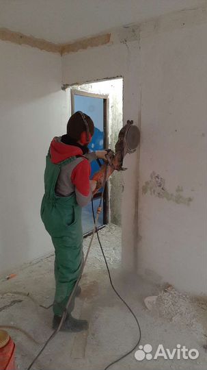 Алмазная резка демонтаж дверных окконых проемов