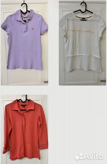 Набор три футболки и поло tommy hilfiger gant moti