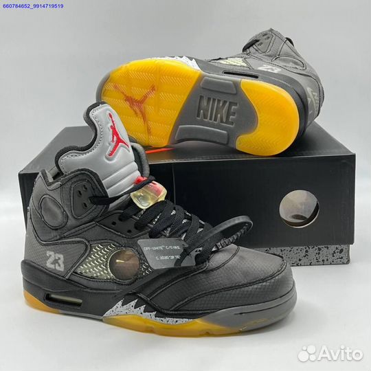 Кроссовки Nike Air Jordan 5 Retro Off-White (Арт.74305)