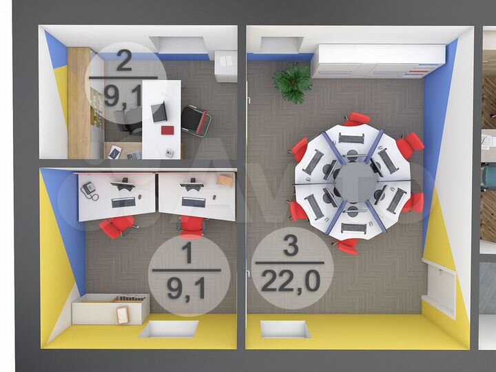 Офис, 51.3 м²