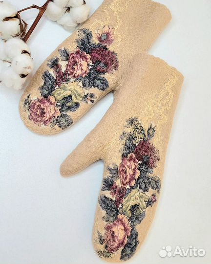 Варежки из войлока