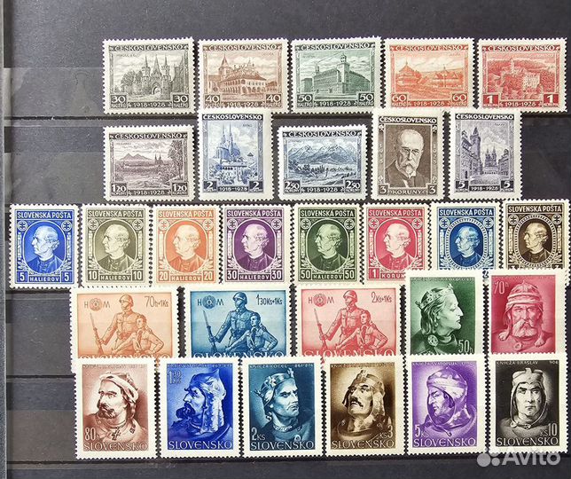 Марки Чехословакии и Словакии 1919-1946 MNH **