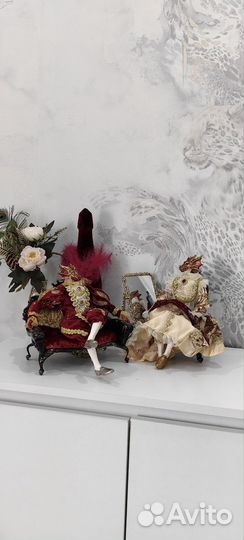 2шт интерьерные куклы драконы+ диванчик