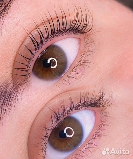 Перманент ламинирование ресниц брови