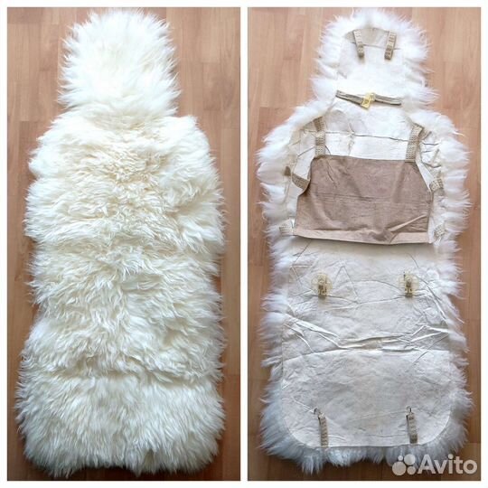 Овчина. Накидка 1 шт, натуральная, длинный ворс