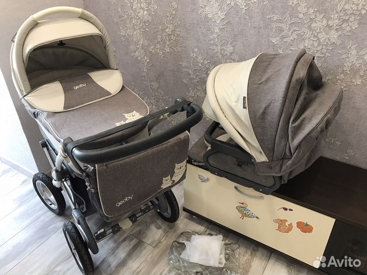 Коляска 2 в 1 эко кожа