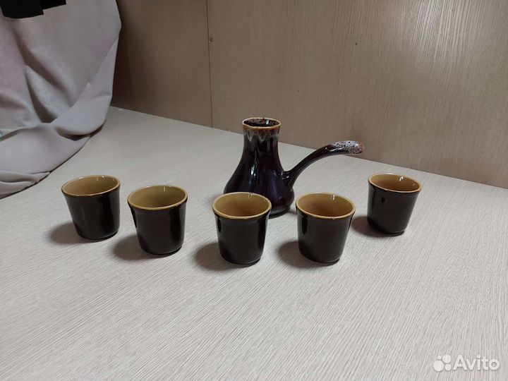 Кувшин Бочонок Стаканы керамика 5шт СССР