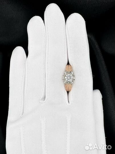 Золотое кольцо СССР с бриллиантом 583 / 5.95 гр