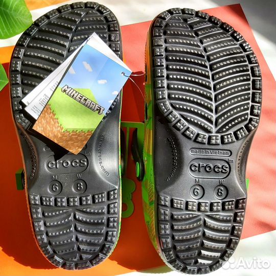 Crocs Minecraft (38- 39 р-р) + 5 джибитсов