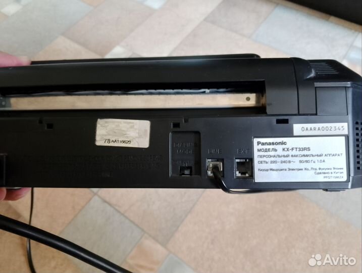Телефон факс panasonic kx-ft33