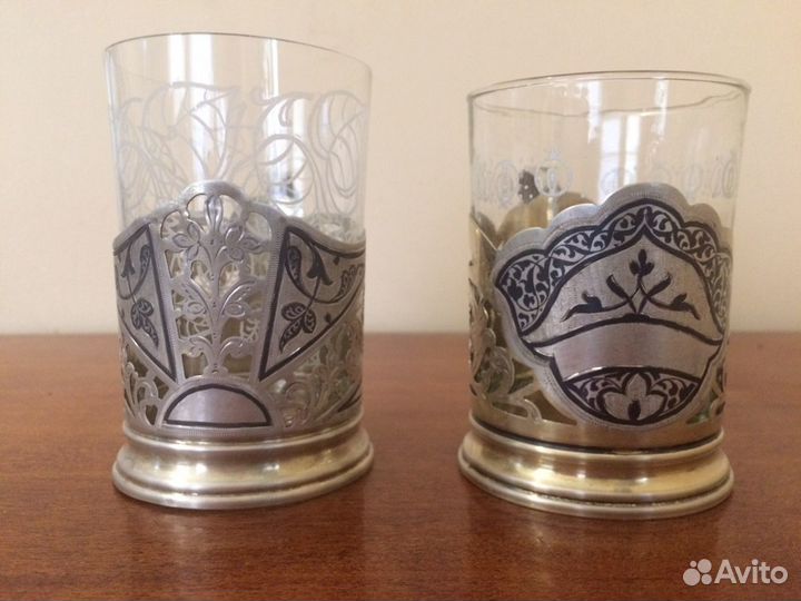 Подстаканники и икорница серебро