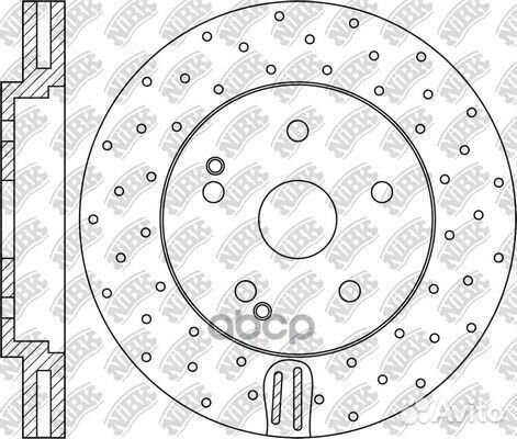 NiBK RN1702dset Диск тормозной передний перфори