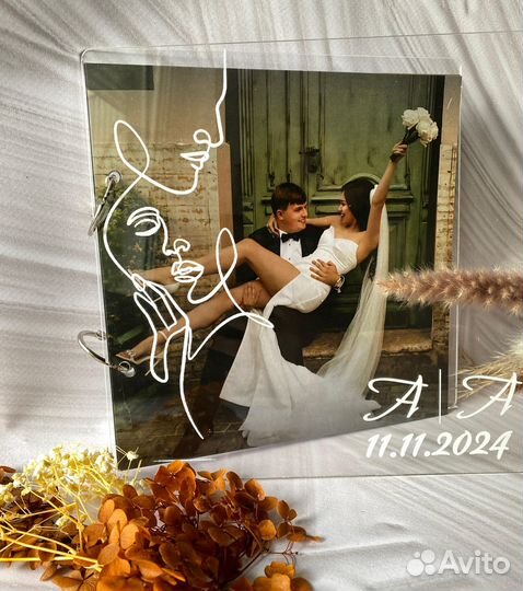 Книга пожеланий на свадьбу / Акриловая