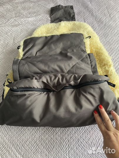 Конверт на овчине зимний в коляску kaiser
